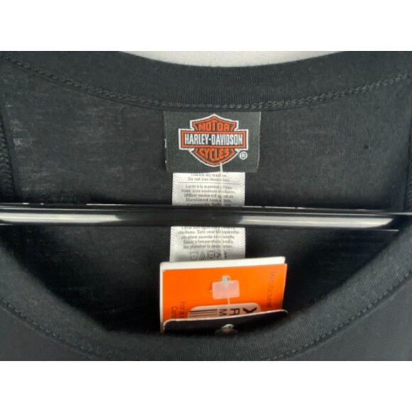 NWT Harley Davidson Tank Top Womens XS Black Blue Meshed Up Graphic Bling Mesh - Picture 5 of 11